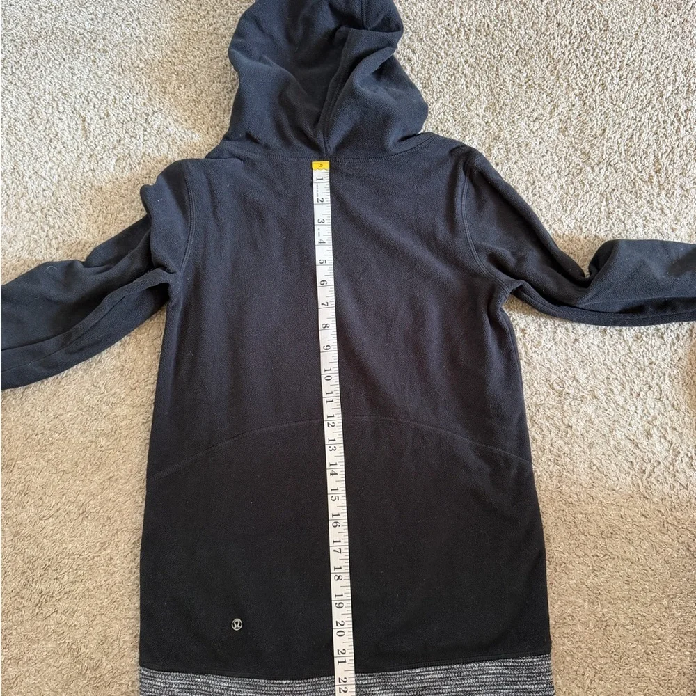 Lululemon Athletica Black/ Coco Pique Runaway Fleece Pullover Hoodie size XS EUC - Picture 14 of 14